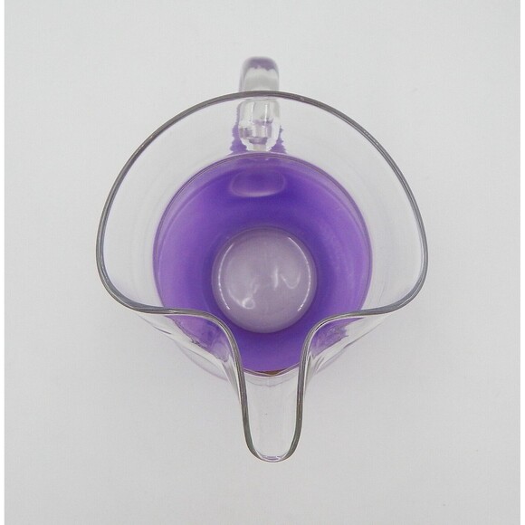 Blendo West Virginia Glass Lemonade Pitcher Frosted Lavender Glass 11.5 Inches - Picture 12 of 12
